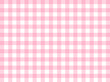 Pink gingham fabric square checkered seamless pattern texture background vector