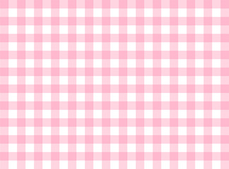 pink gingham fabric square checkered seamless pattern texture background vector