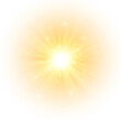 © ANATOLII - Flash yellow sun, star flashed with sparkles.