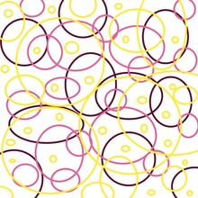 Yellow And Pink Circles On White Background