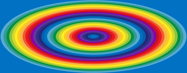 Poster - ellipse arc-en-ciel 