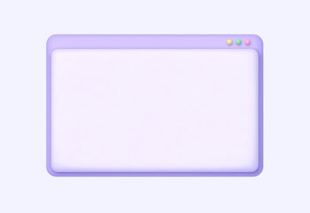 3d browser window, blank isolated website page. Vector illustration