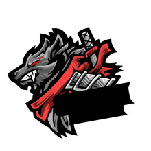Gaming Logo Wolf Vector Illustration