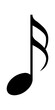 Sixteenth Note Icon Music Symbol