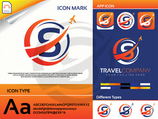 Letter s travel logo Premium Vector