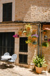 Typical house wall with flower pots in Valldemossa - 1332