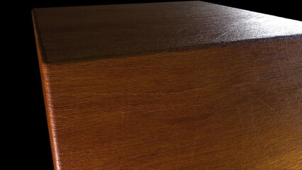 Poster - Wood cube. Computer generated 3d render
