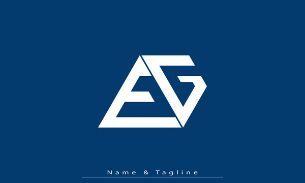 Alphabet letters Initials Monogram logo EG , GE