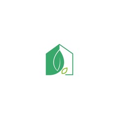 Canvas Print - Eco house logo icon design illustration template