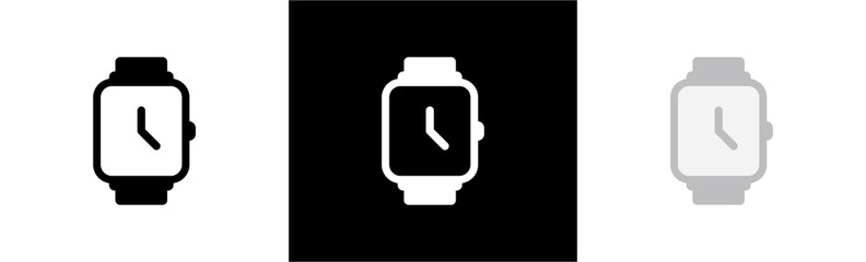 Poster - Smart watch icon in flat style. Smartwatch design symbol for apps and websites.