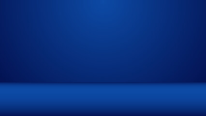 Wall Mural - blue studio scene with blank gradient color lighting effect background for product display advertise