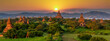 Ancient temple archeology in Bagan after sunset, Myanmar temples in the Bagan Archaeological Zone Pagodas and temples of Bagan world heritage site, Myanmar, Burmar.