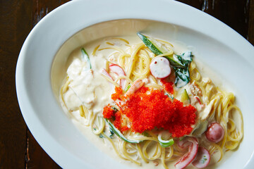 Poster - Flying Fish Roe Cream Sauce Pasta