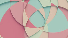 Pastel Colored Tech Background With A Geometric 3D Structure. Clean, Minimal Design With Simple Futuristic Forms. 3D Render.