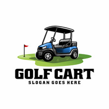 Buggy - Golf Cart Illustration Logo Vector
