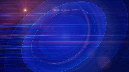 Leinwandbilder - Flowing luminous lines and line surface turntable internet technology background