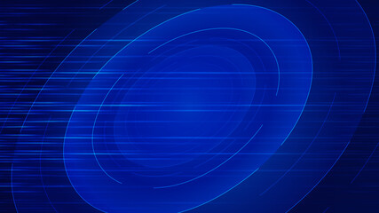 Leinwandbilder - Flowing luminous lines and line surface turntable internet technology background