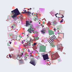 Aufkleber - Abstract Vector Graphics Made With Generative Art Approach Using Geometric Shapes