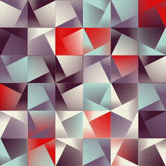 Aufkleber - Abstract Minimalist Vector Graphics With Digital Transition Effect Inspired by Brutalist Style
