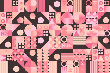 Aufkleber - geometric abstract pattern graphics made with vector geometric shapes and forms