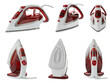 © New Africa - Set with modern irons on white background