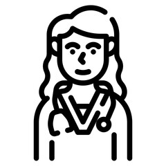 Wall Mural - doctor line icon