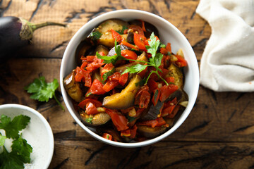 Canvas Print - Vegetable ragout with fresh parsley