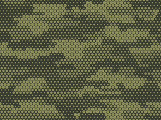 Wall Mural - Camouflage seamless pattern. Military texture mosaic. Modern  camo. Print on fabrics and clothes. Vector illustration