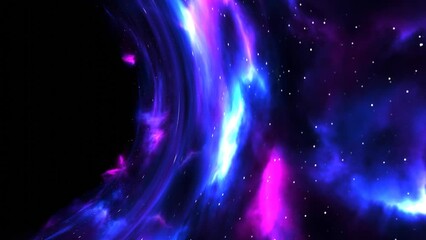 Wall Mural - Beautiful black hole animation. Сollapsar. Outer space. Cosmic footage. Massive black hole.	
