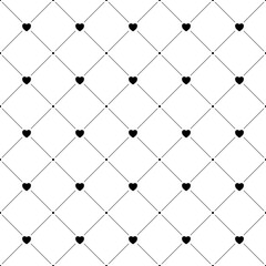 Poster - heart seamless pattern. elegant little hearts. repeated small patern for design prints. cute symbol 