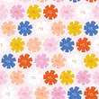 © tannikart - Seamless floral pattern. Repeat seamless design with flowers and leaves in pastel colors