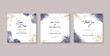 Set of elegant square wedding invitation template