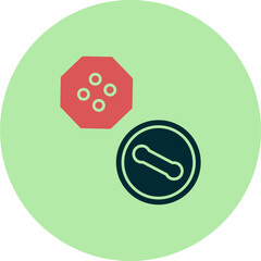 Canvas Print - Button Icon