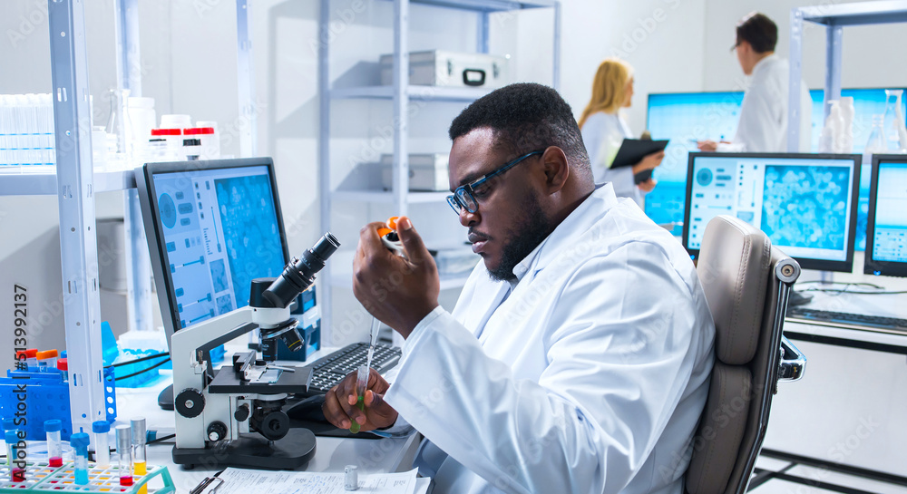 Monkeypox Research Laboratory. Professional Workers of a Modern ...