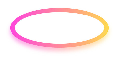 Canvas Print - neon gradient oval