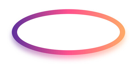 Wall Mural - neon gradient oval