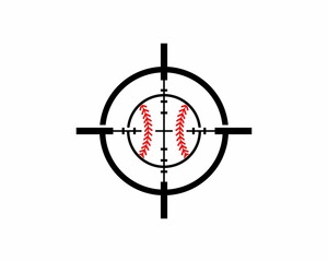 Poster - Sniper target with baseball inside