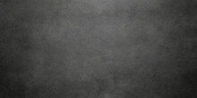 Dark Black Grunge Textured Concrete Background. Panorama Dark Grey Black Slate Background Or Texture. Vector Black Concrete Texture. Stone Wall Background.