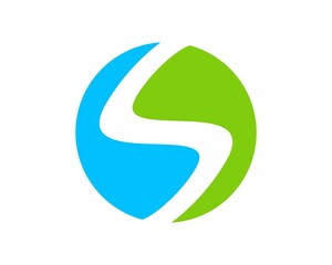 Wall Mural - Circle shape with S letter inside