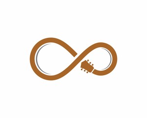 Wall Mural - Guitar in infinity shape logo