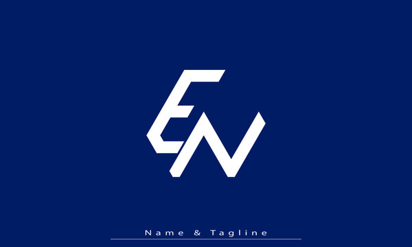 Alphabet letters Initials Monogram logo EN , NE