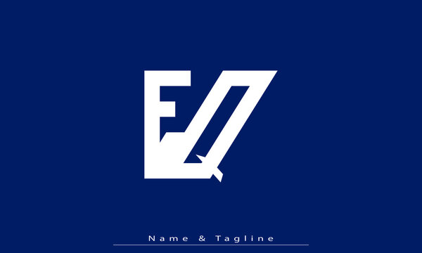 Alphabet letters Initials Monogram logo EQ , QE