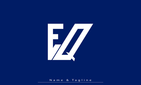 Alphabet letters Initials Monogram logo EQ , QE