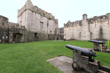Medieval Landmark Fortress And Cannons In Cahir, Ireland