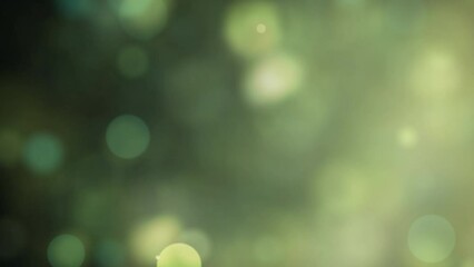 Wall Mural - natural green particles bokeh motion background
