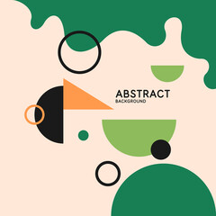 Poster - composition with geometric shapes. abstract background for design. trendy stylish graphics