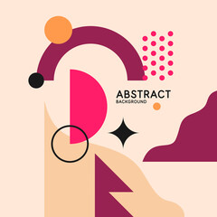 Poster - composition with geometric shapes. abstract background for design. trendy stylish graphics