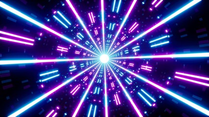 Wall Mural - Disco Neon Light Beam VJ Art