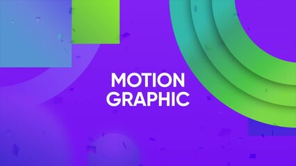 Poster - Colorful shapes on background for insertion. Motion. Stylish animation with moving figures on colored background. Animation for intro or insertion into video content. Motion Graphic