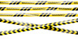 © Volha - Realistic under construction crossing caution tape of warning signs for construction area or crime scene. Danger tape. Police line and do not cross ribbon. Warning danger tape. Ribbons for accident